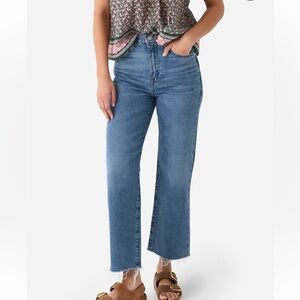 FRAME Le Jane Crop Raw Fray Jean